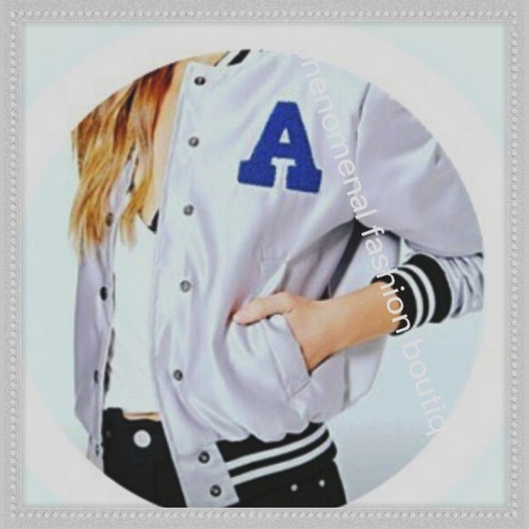 Letter a patchwork bomber jacket - Picture 2 of 2